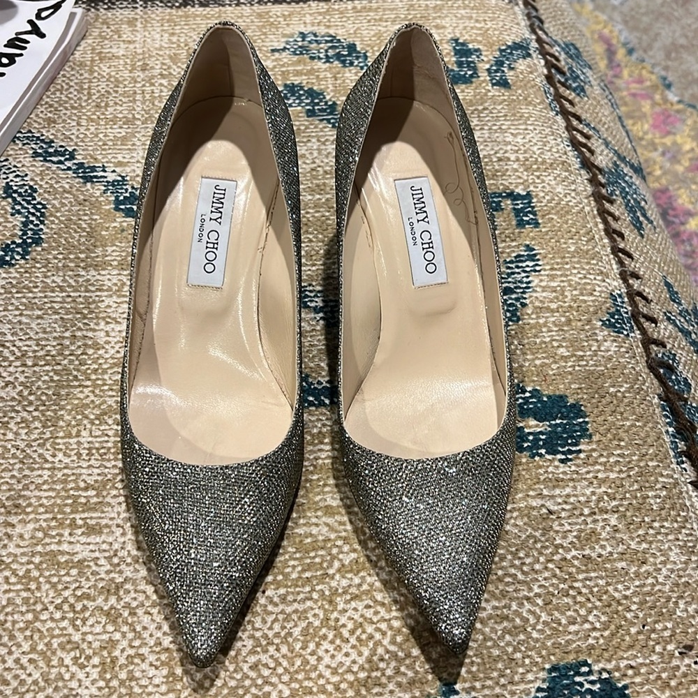 Jimmy choo Aurora Glitter Pump size 41